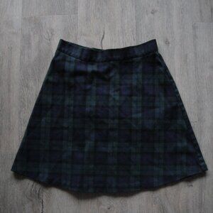 Brandy Melville Women's Blue Green Preppy Mini Plaid Skirt